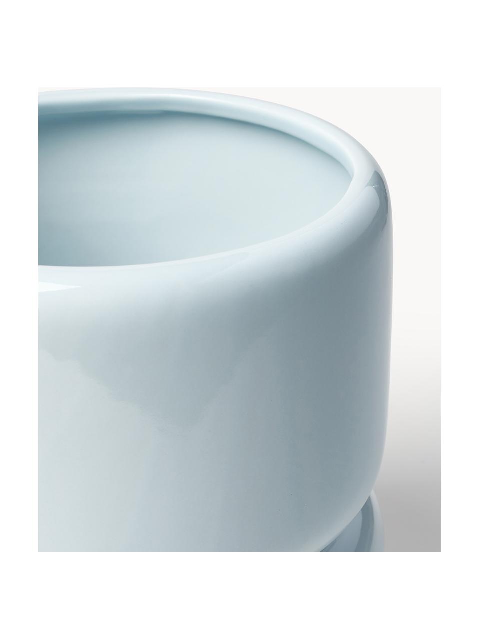 Jarrón de diseño Caria, Porcelana, Blanco mate, Ø 23 x Al 25 cm