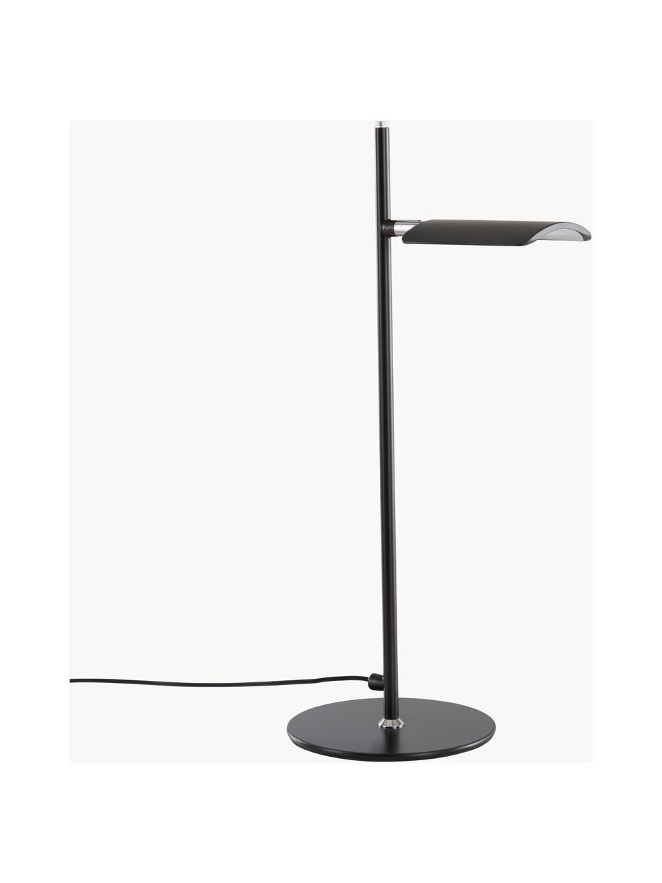 Dimbare LED tafellamp Veneta, Lamp: gecoat metaal, Zwart, B 21 x H 46 cm