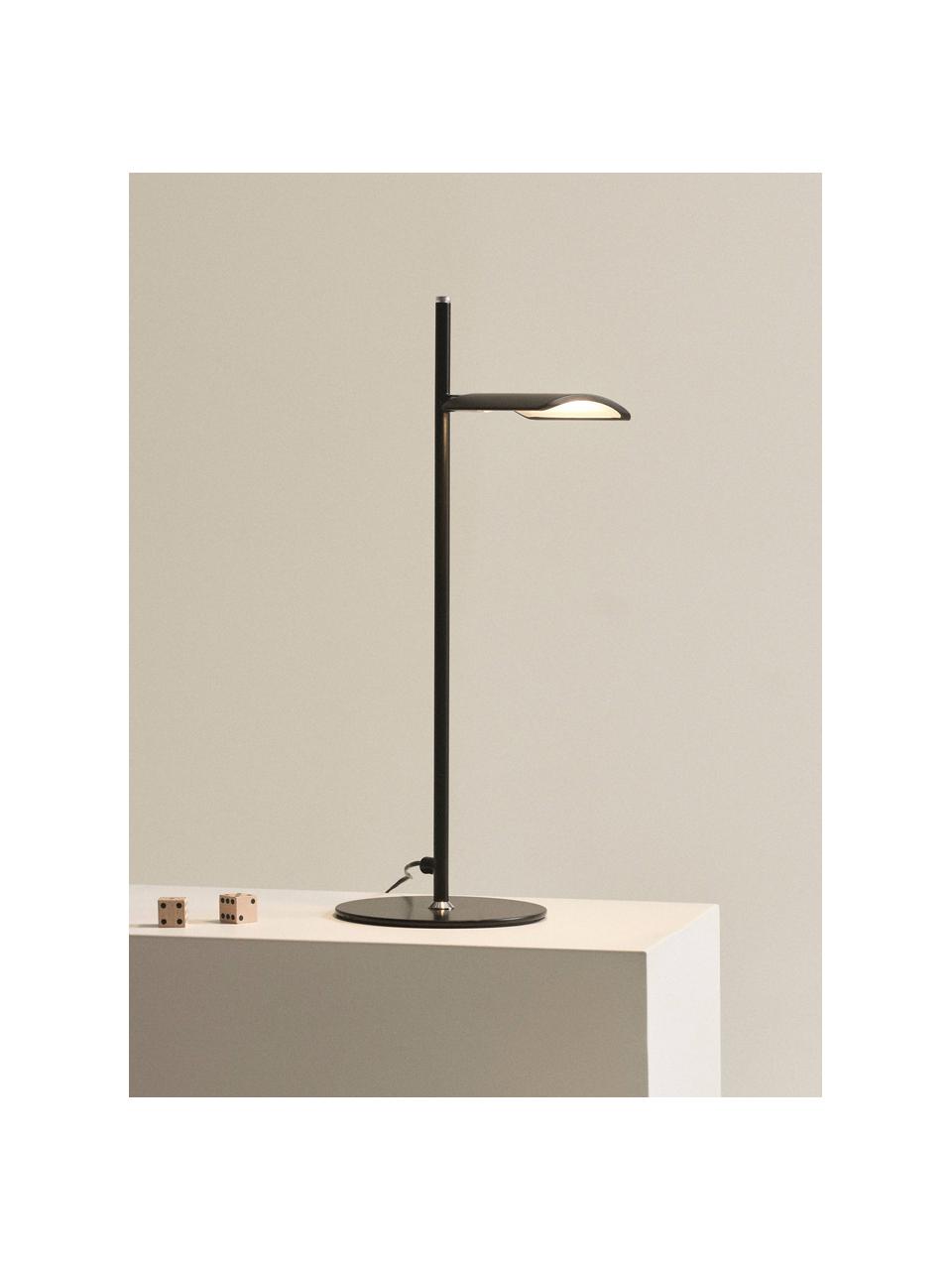 Dimbare LED tafellamp Veneta, Lamp: gecoat metaal, Zwart, B 21 x H 46 cm