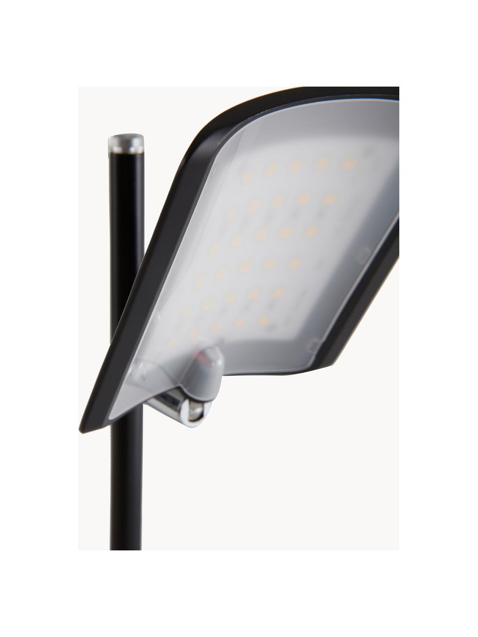 Dimbare LED tafellamp Veneta, Lamp: gecoat metaal, Zwart, B 21 x H 46 cm