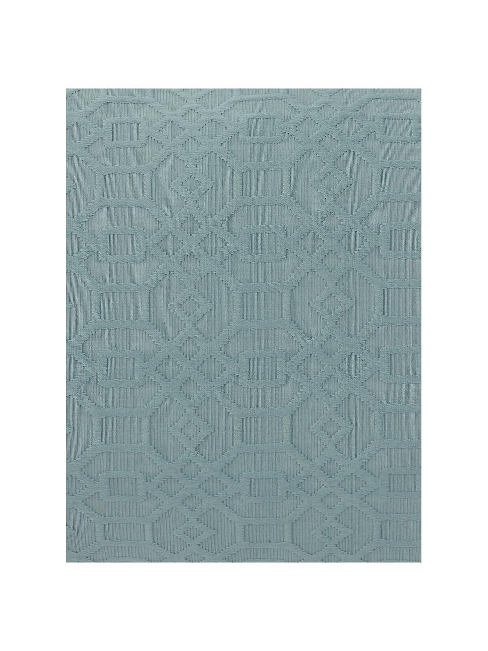 Housse de coussin rectangulaire bleue Feliz, 60 % coton, 40 % polyester, Bleu, larg. 30 x long. 50 cm