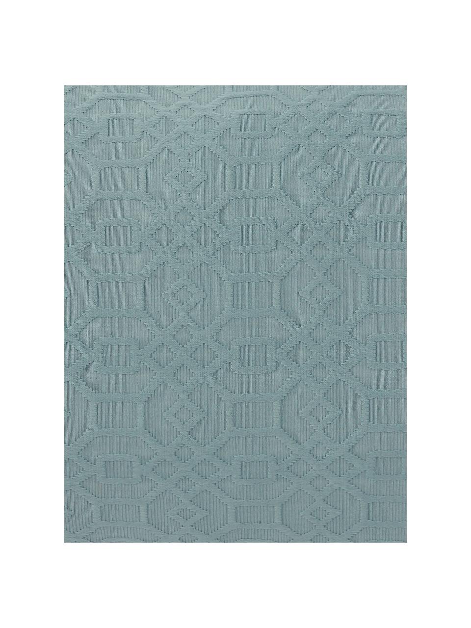 Kissenhülle Feliz mit grafischem Muster, 60% Baumwolle, 40% Polyester, Blau, B 30 x L 50 cm