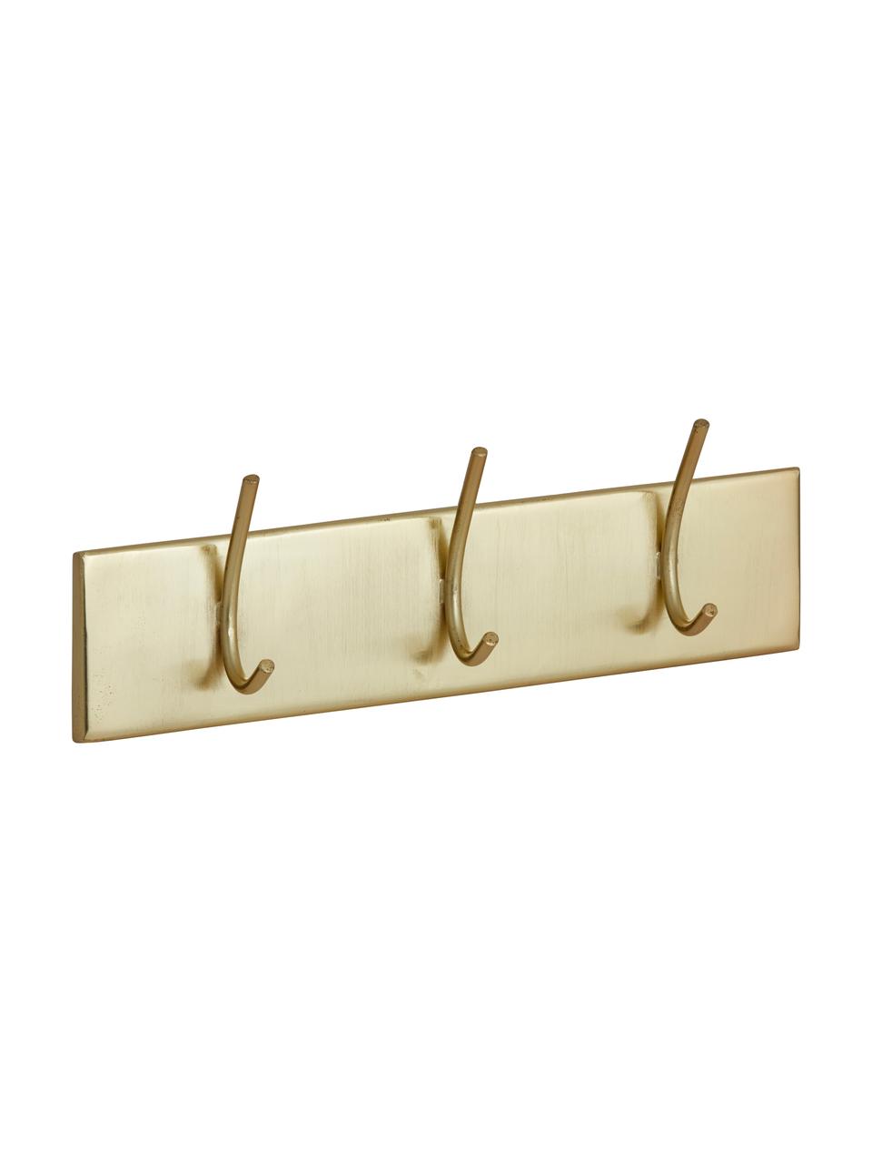 Metalen wandkapstok Haaoy, Gecoat metaal, Goudkleurig, B 27 x H 6,9 cm