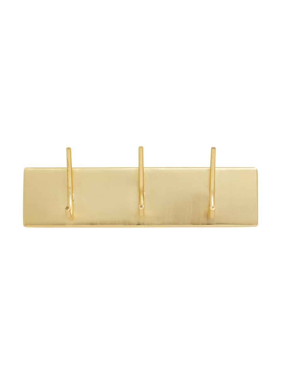 Metalen wandkapstok Haaoy, Gecoat metaal, Goudkleurig, B 27 x H 6,9 cm