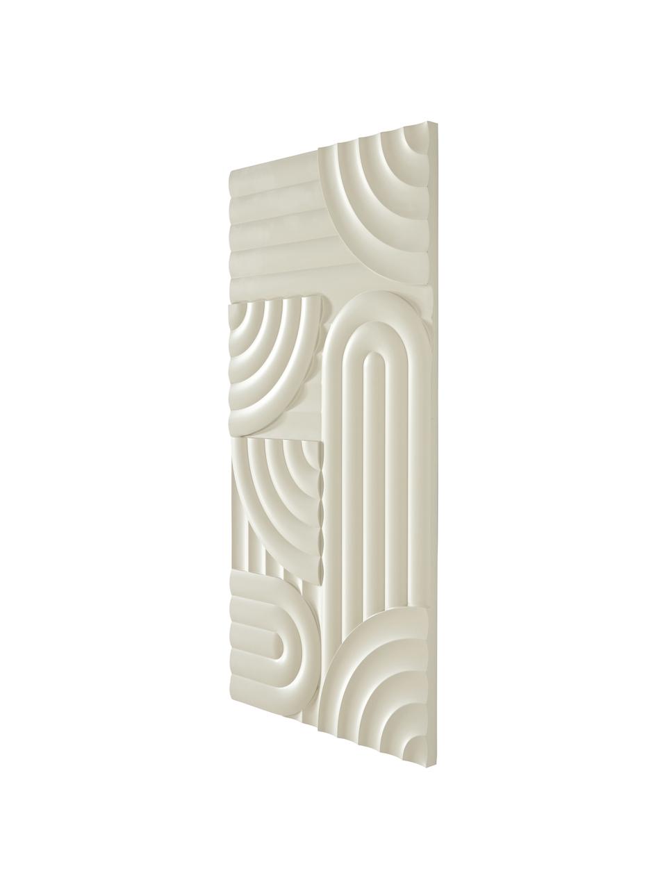 Sculpture murale en bois Massimo, MDF (panneau en fibres de bois à densité moyenne), Beige, larg. 120 x haut. 60 cm