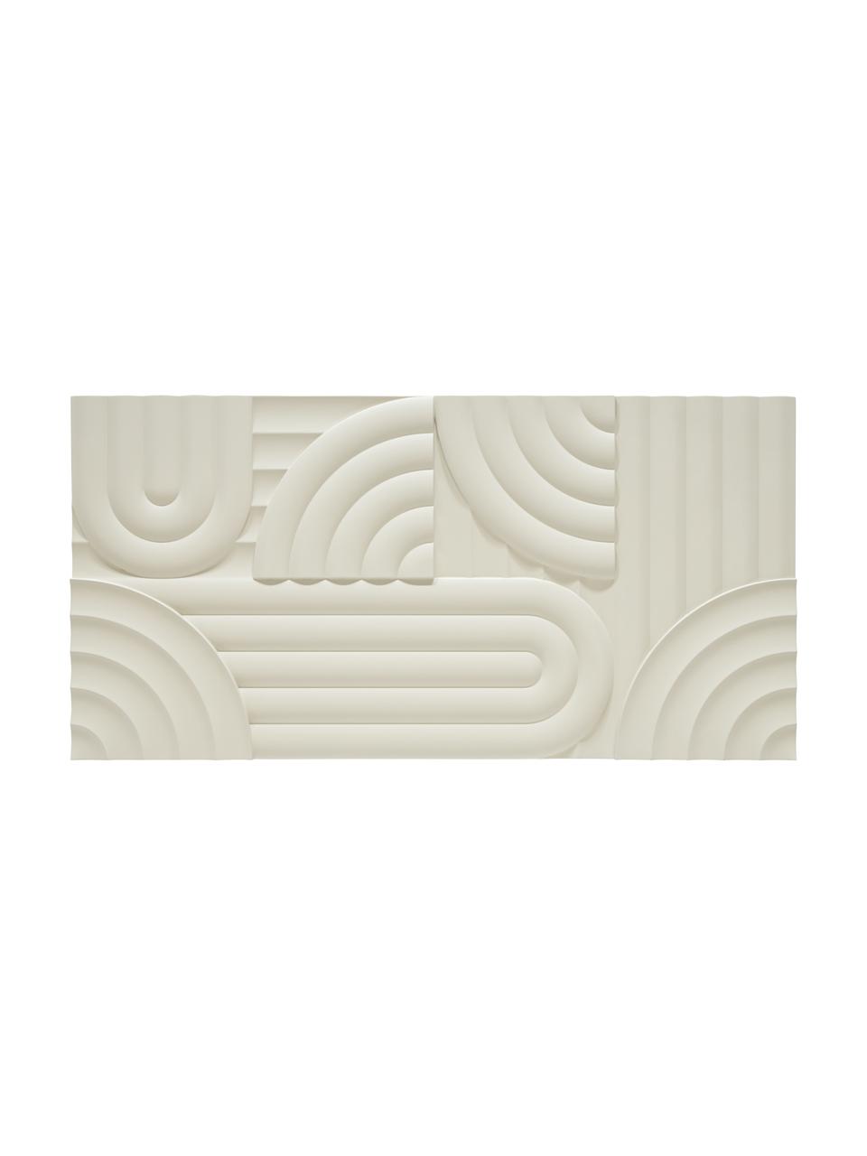 Sculpture murale en bois Massimo, MDF (panneau en fibres de bois à densité moyenne), Beige, larg. 120 x haut. 60 cm