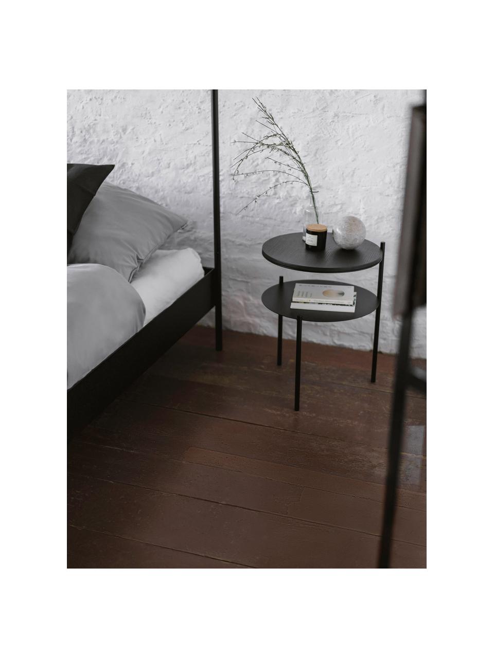 Table de chevet en bois Tu, Noir, Ø 40 x haut. 52 cm