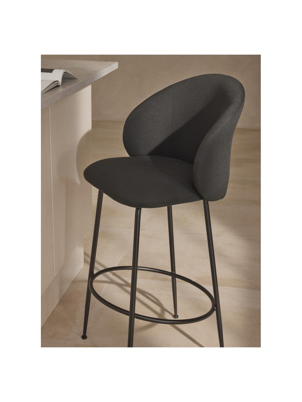 Barová židle Luisa, Černá, Š 54 cm, V 108 cm