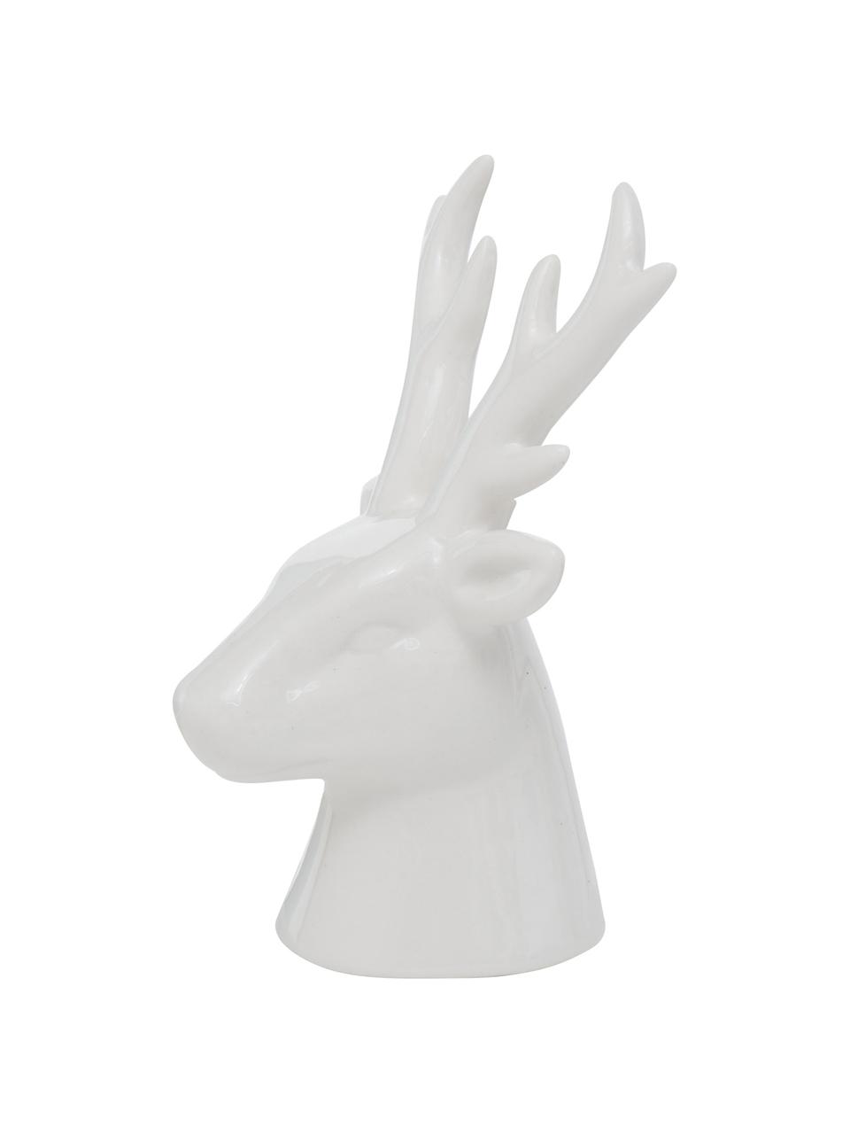 Dekorace Thore, V 12 cm, 2 ks, Porcelán, Bílá, Š 11 cm, V 12 cm