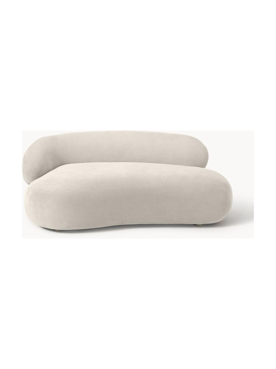 Sofá Alba (2 plazas), Tapizado: 97% poliéster, 3% nylon A, Estructura: madera de abeto maciza, m, Patas: plástico, Tejido blanco crema, An 185 x F 114 cm, respaldo derecho