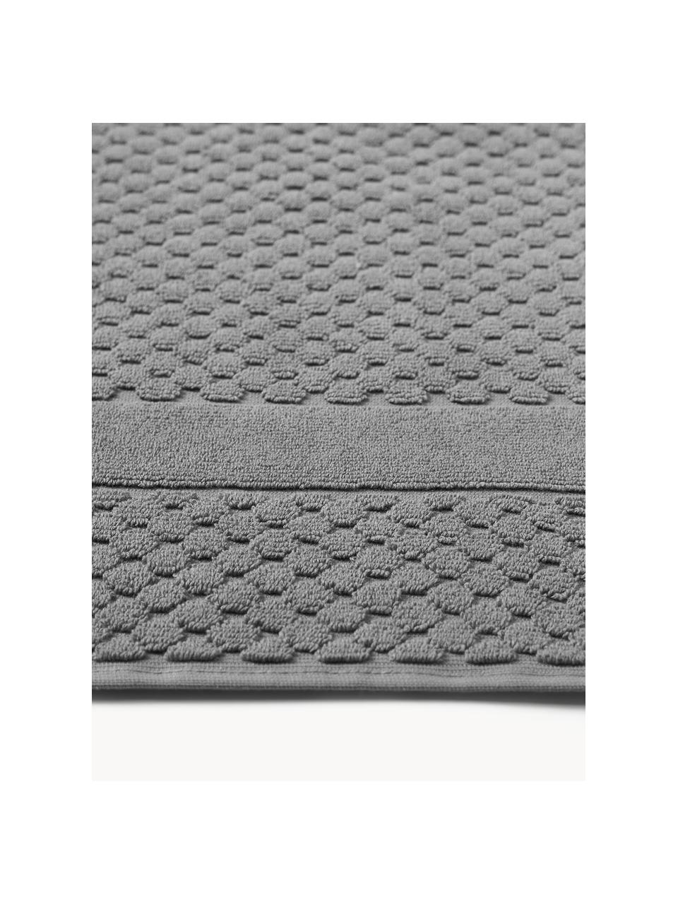 Alfombrilla de baño texturizada Katharina, Gris oscuro, An 50 x L 70 cm