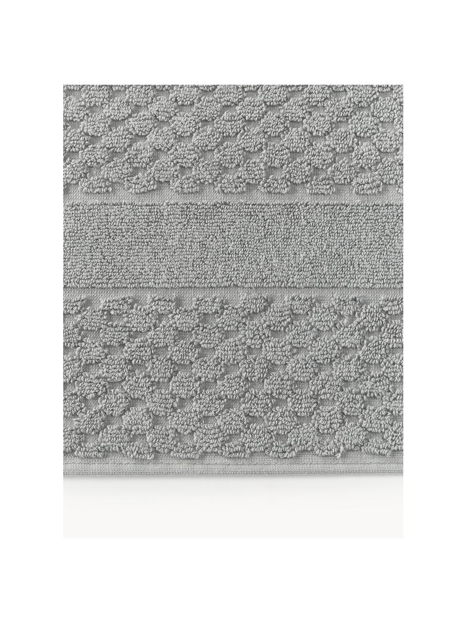 Koupelnová rohožka s voštinovým vzorem Katharina, protiskluzová, Tmavě šedá, Š 60 cm, D 90 cm