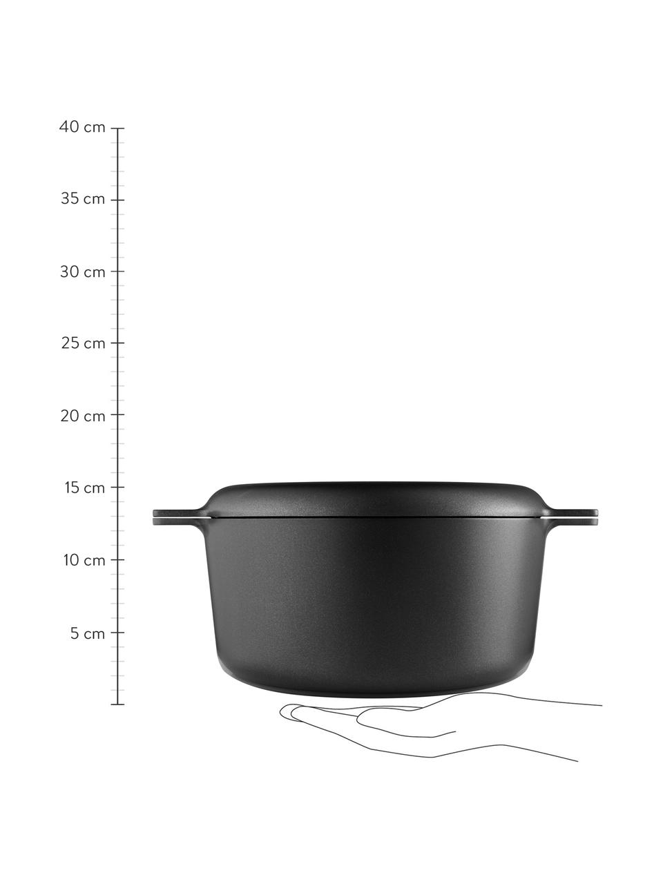 Garnek z powłoką zapobiegającą przywieraniu Nordic Kitchen, Aluminium z powłoką zapobiegającą przywieraniu Slip-Let®, Czarny, Ø 25 x W 13 cm