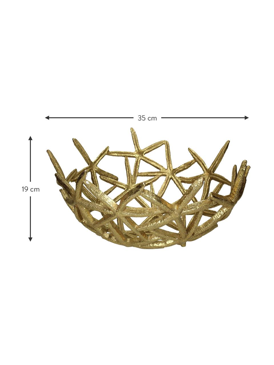 Ciotola decorativa Seastar, Poliresina, Dorato, Larg. 35 x Alt. 36 cm