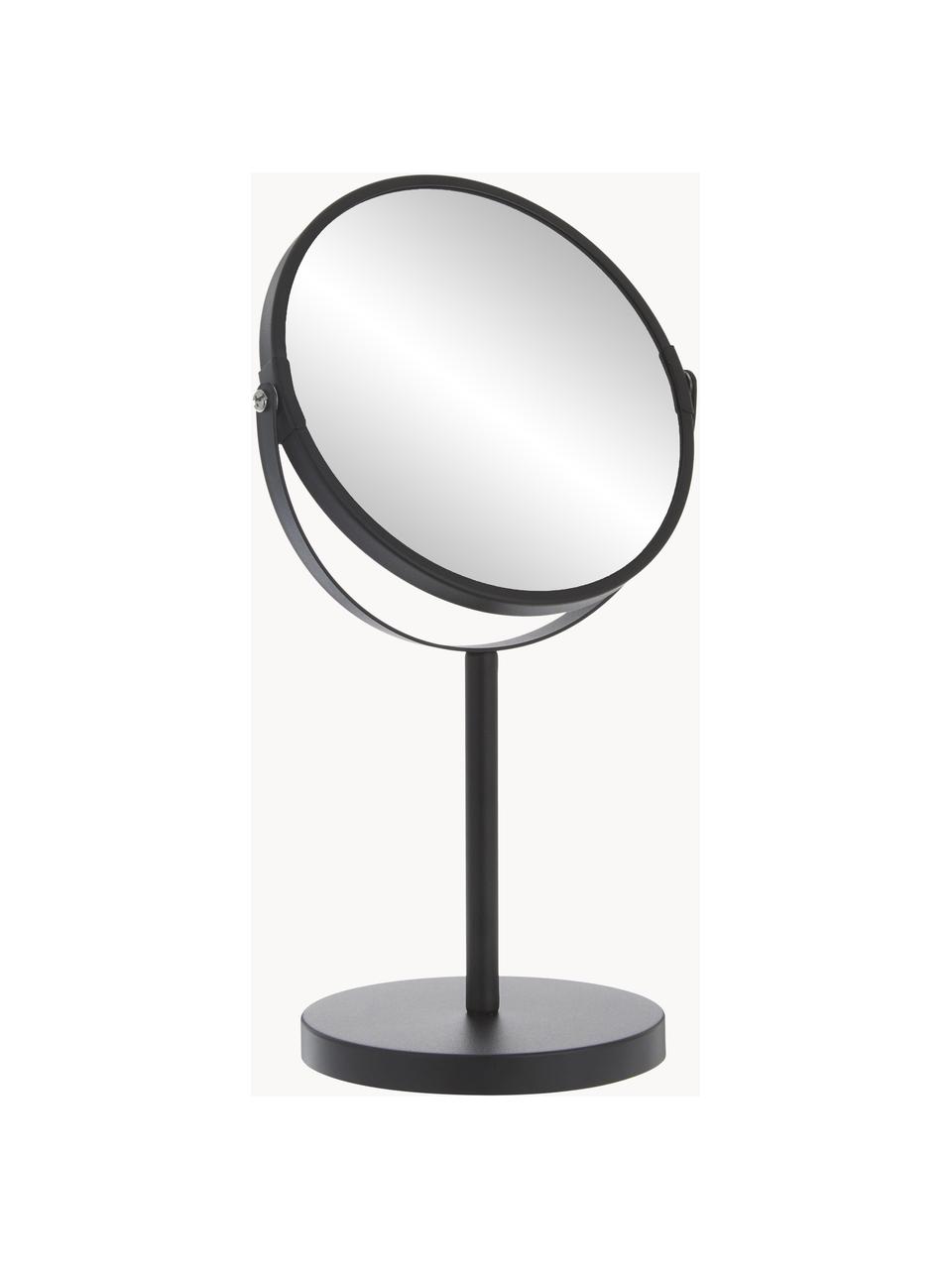 Zvětšovací kosmetické zrcadlo s kovou podstavou Classic, Černá, Ø 20 cm, V 35 cm