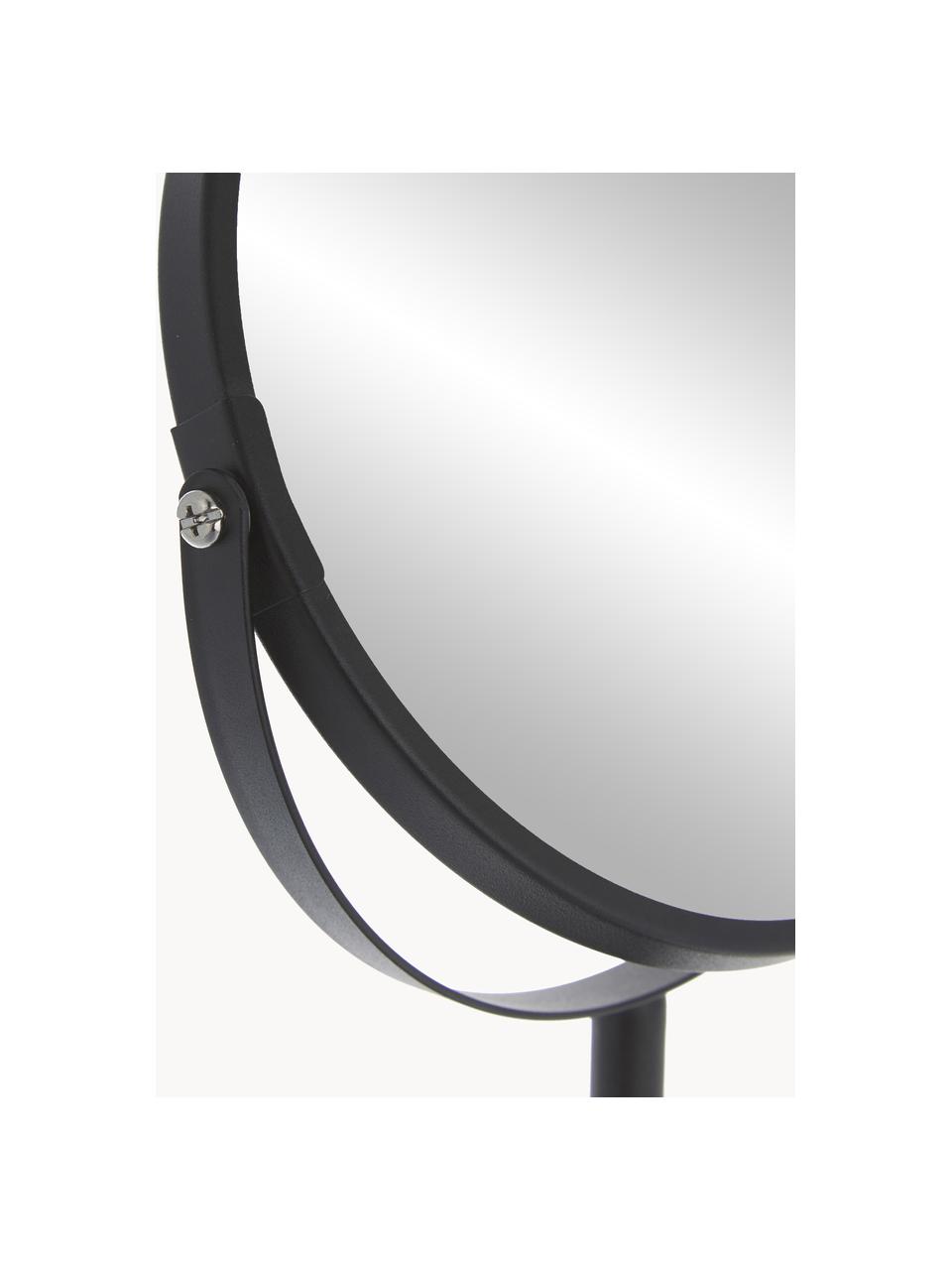 Espejo tocador redondo de metal Classic, con aumento, Espejo: cristal, Negro, Ø 20 x Al 35 cm