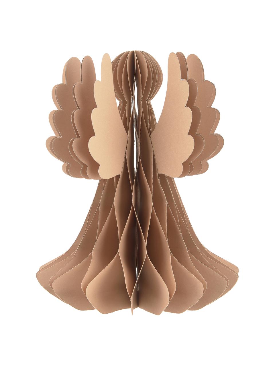 Pieza decorativa de papel Angel, Papel, Beige, Ø 21 x Al 27 cm