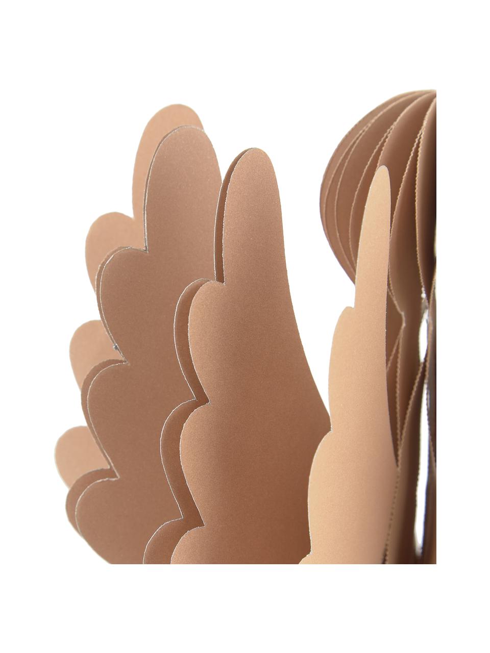 Pieza decorativa de papel Angel, Papel, Beige, Ø 21 x Al 27 cm