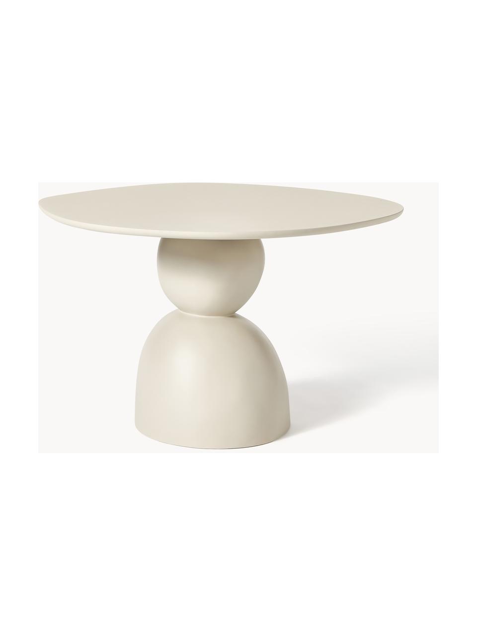 Mesa de comedor redonda Sahra, Ø 116 cm, Tableros de fibra de densidad media (MDF), fibra de vidrio 

Este producto está hecho de madera de origen sostenible y con certificación FSC®., Beige claro, Ø 116 cm