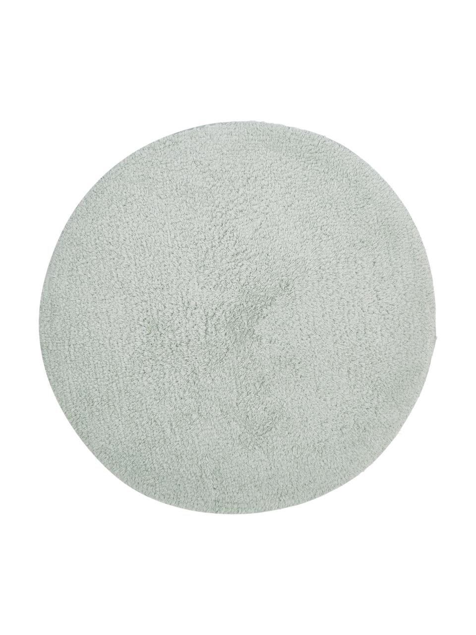 Tapis de bain Ingela, 100 % coton, Vert menthe, Ø 120 cm