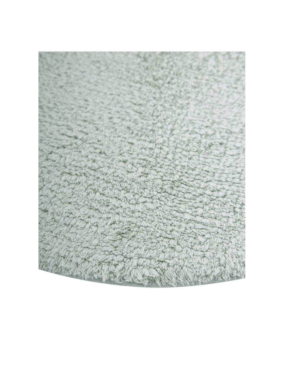 Tapis de bain Ingela, 100 % coton, Vert menthe, Ø 120 cm