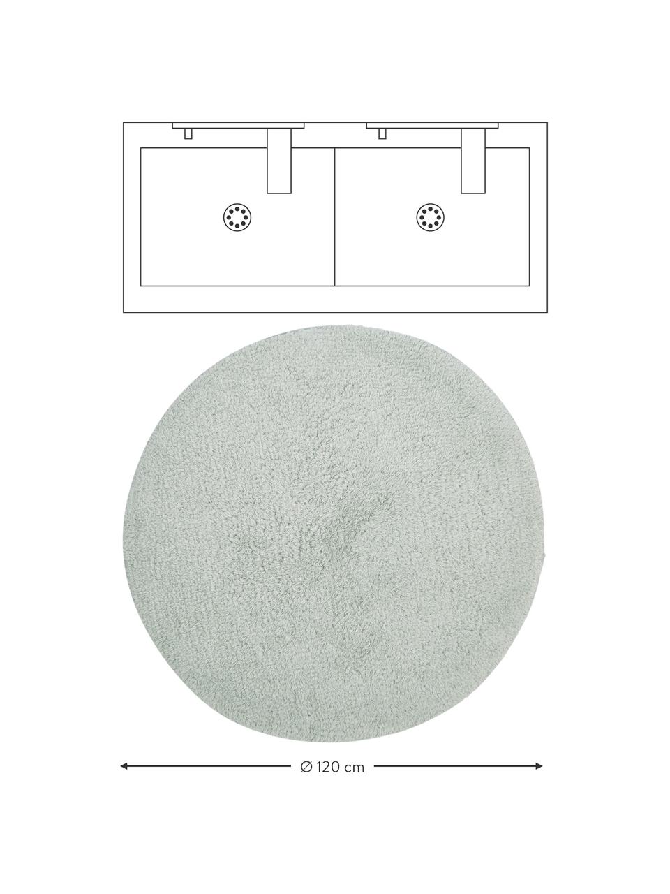 Badvorleger Ingela, 100 % Baumwolle, Mintgrün, Ø 120 cm