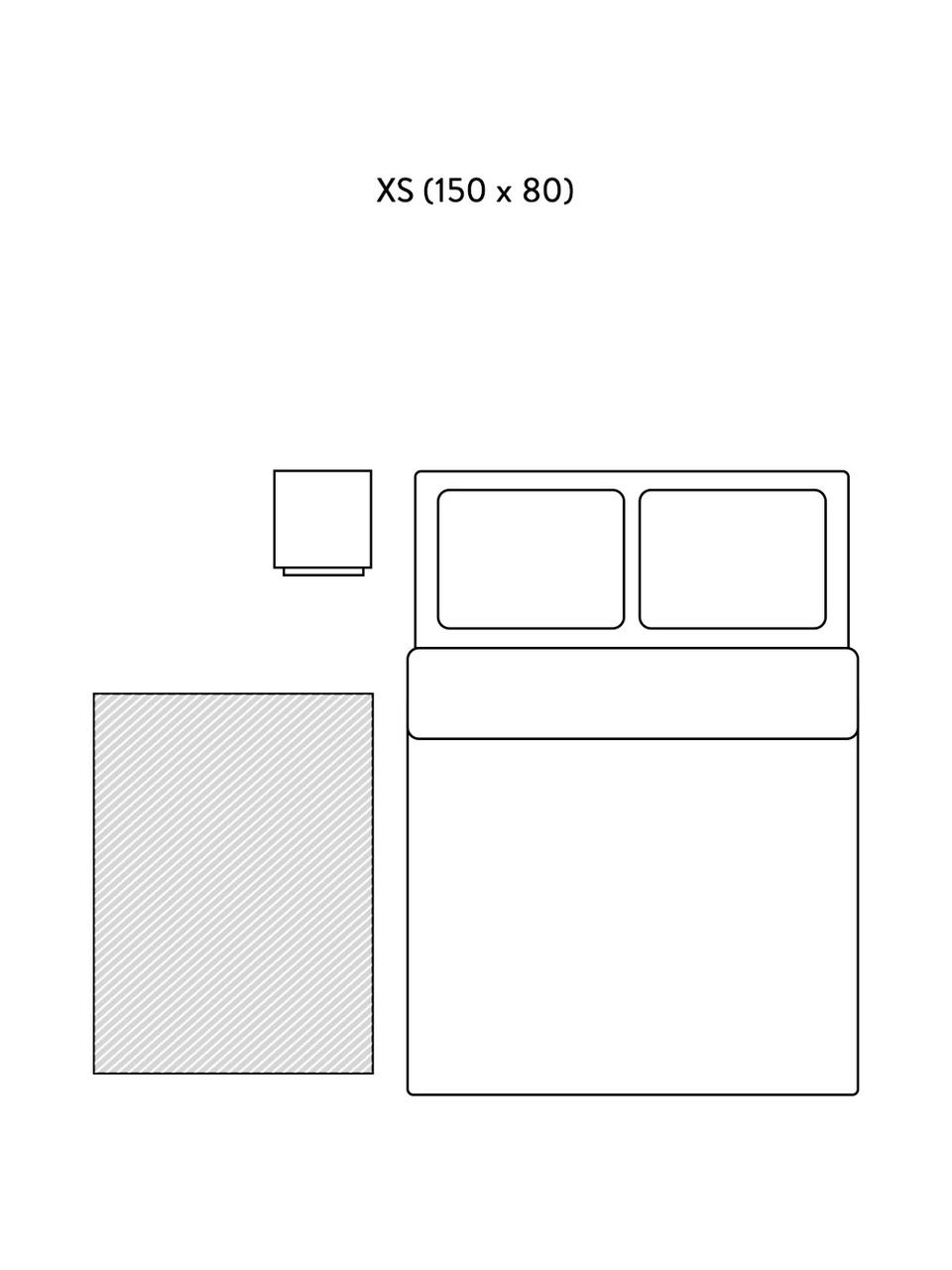 Handgetufteter Baumwollteppich Asisa mit Zickzack-Muster und Fransen, Beige,Weiß, B 200 x L 300 cm (Größe L)