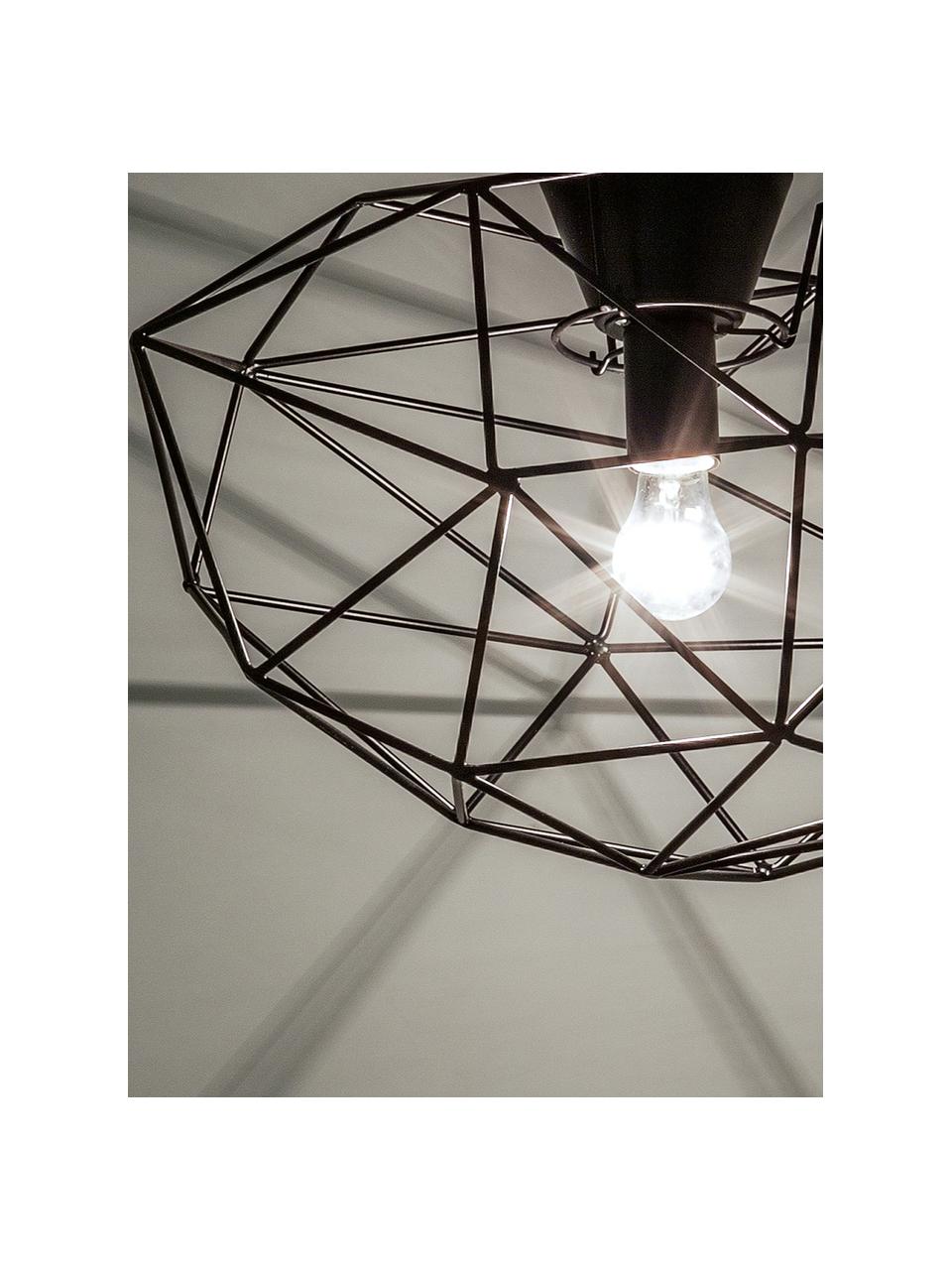 Lampa sufitowa Diamond, Mosiądz lakierowany, Czarny, Ø 50 x W 32 cm