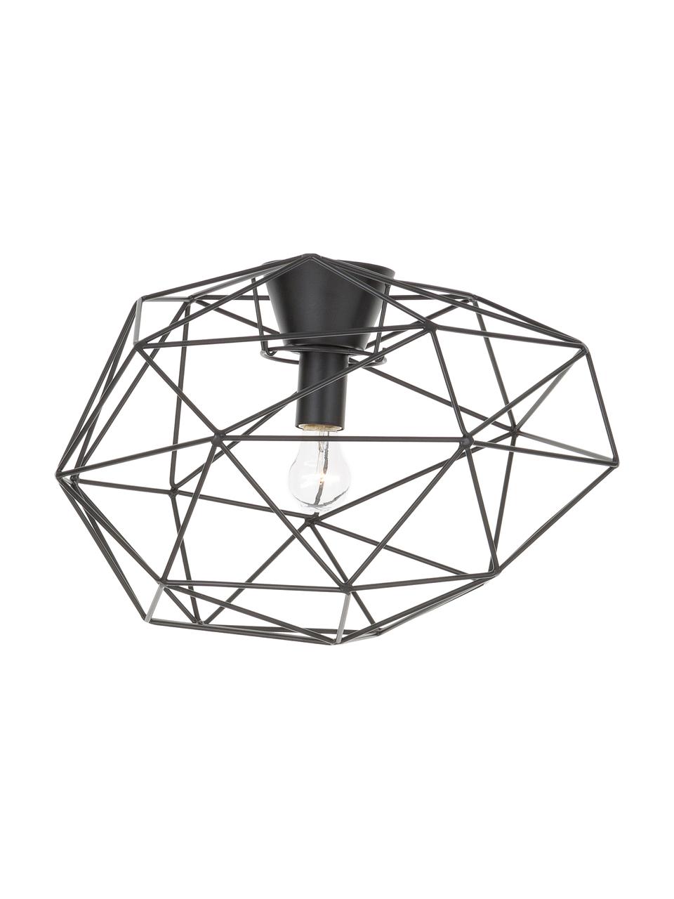 Lampa sufitowa Diamond, Mosiądz lakierowany, Czarny, Ø 50 x W 32 cm