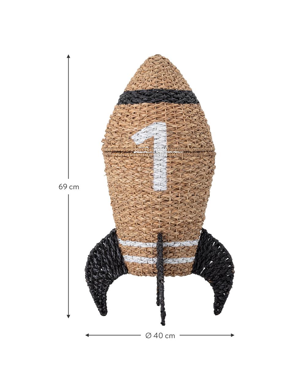 Panier de rangement enfant Cosmina, Algues, Beige, Ø 40 x haut. 69 cm
