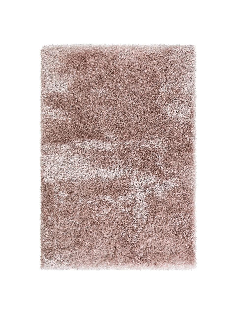 Glänzender Hochflor-Teppich Lea in Rosa, 50% Polyester, 50% Polypropylen, Rosa, B 300 x L 400 cm (Größe XL)