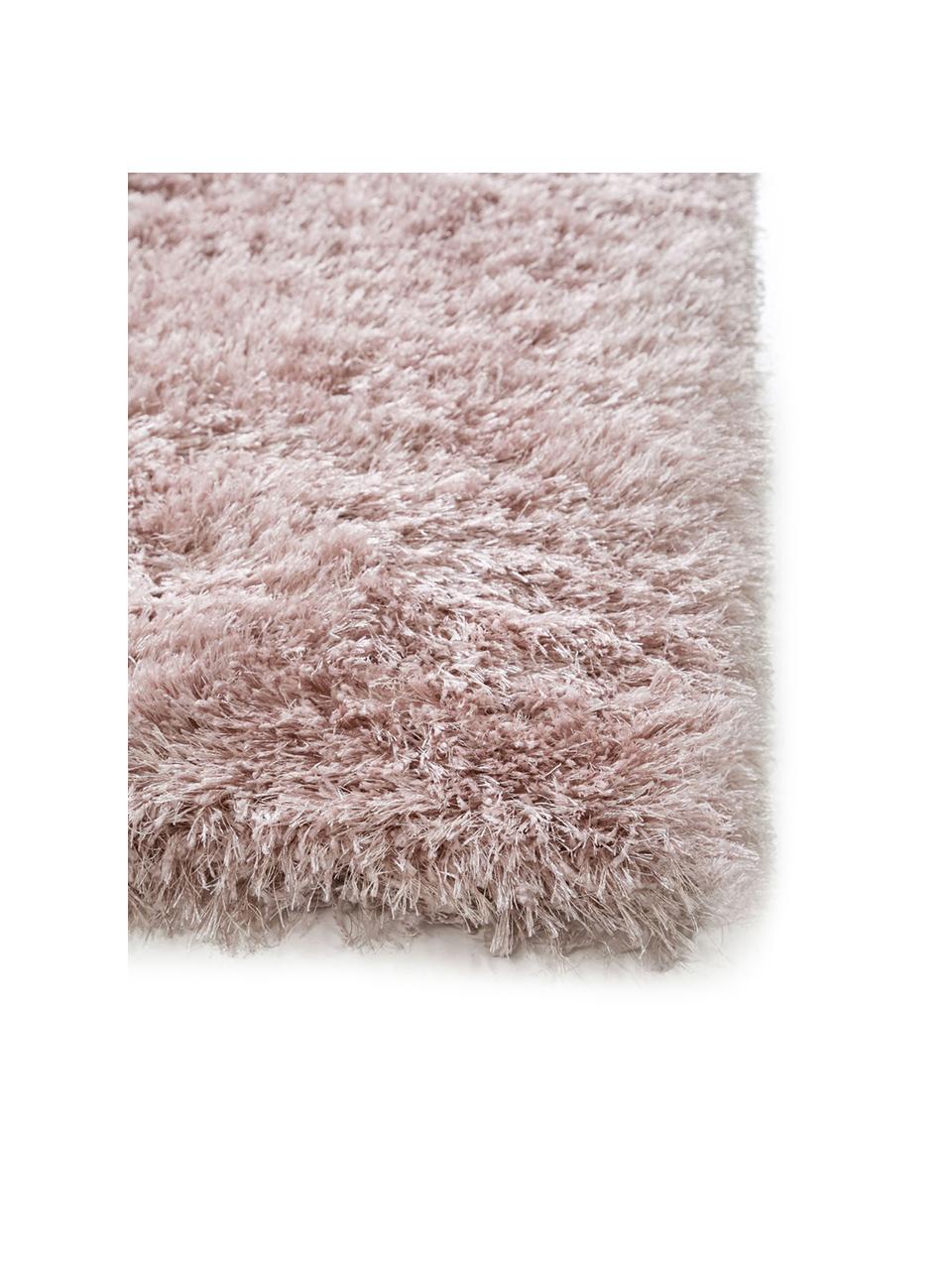 Glänzender Hochflor-Teppich Lea in Rosa, 50% Polyester, 50% Polypropylen, Rosa, B 300 x L 400 cm (Größe XL)