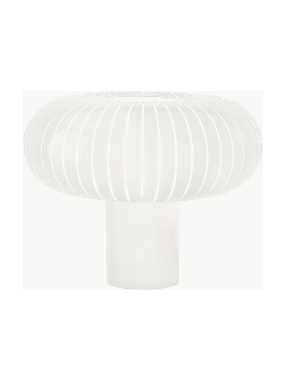 Lampa stołowa LED z funkcją przyciemniania Teresa, Szkło akrylowe barwione, Biały, Ø 50 x W 43 cm