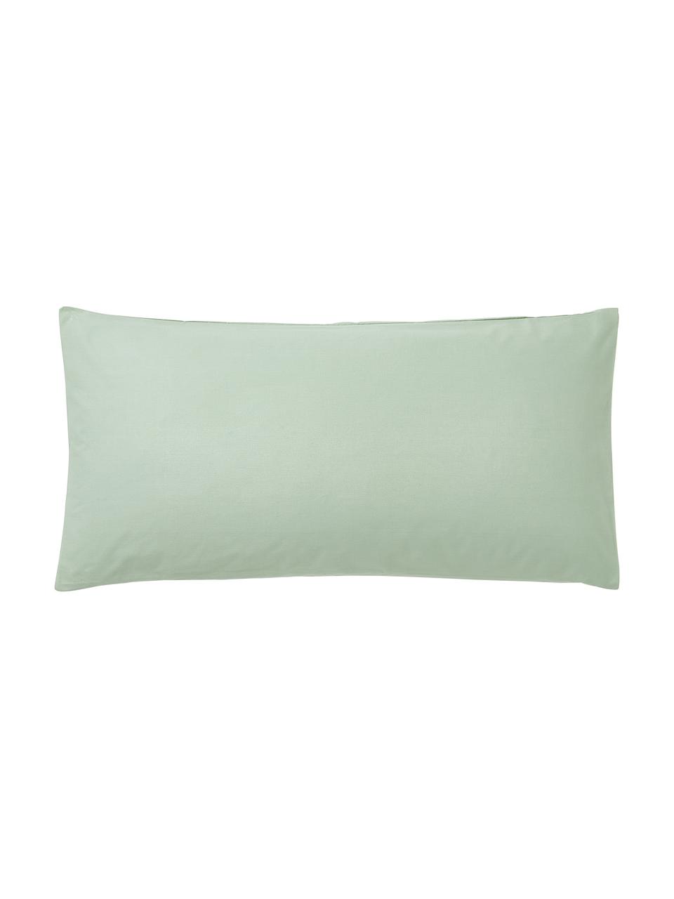 Obliečka na vankúš z bavlneného perkálu Elsie, 2 ks, Zelená, Š 40, D 80 cm