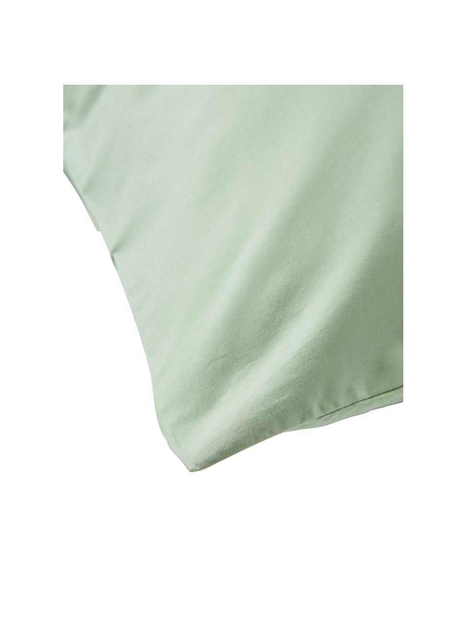 Obliečka na vankúš z bavlneného perkálu Elsie, 2 ks, Zelená, Š 40, D 80 cm