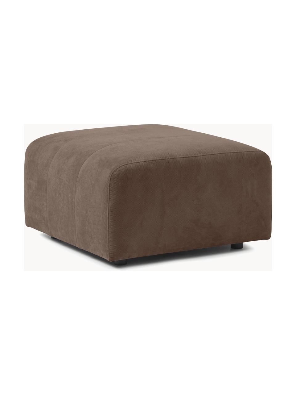 Pouf Lena, Tissu brun foncé, larg. 76 x prof. 76 cm