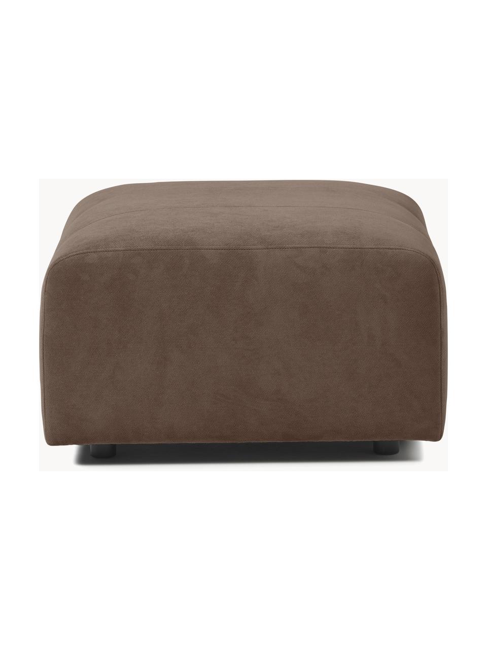 Pouf Lena, Tissu brun foncé, larg. 76 x prof. 76 cm