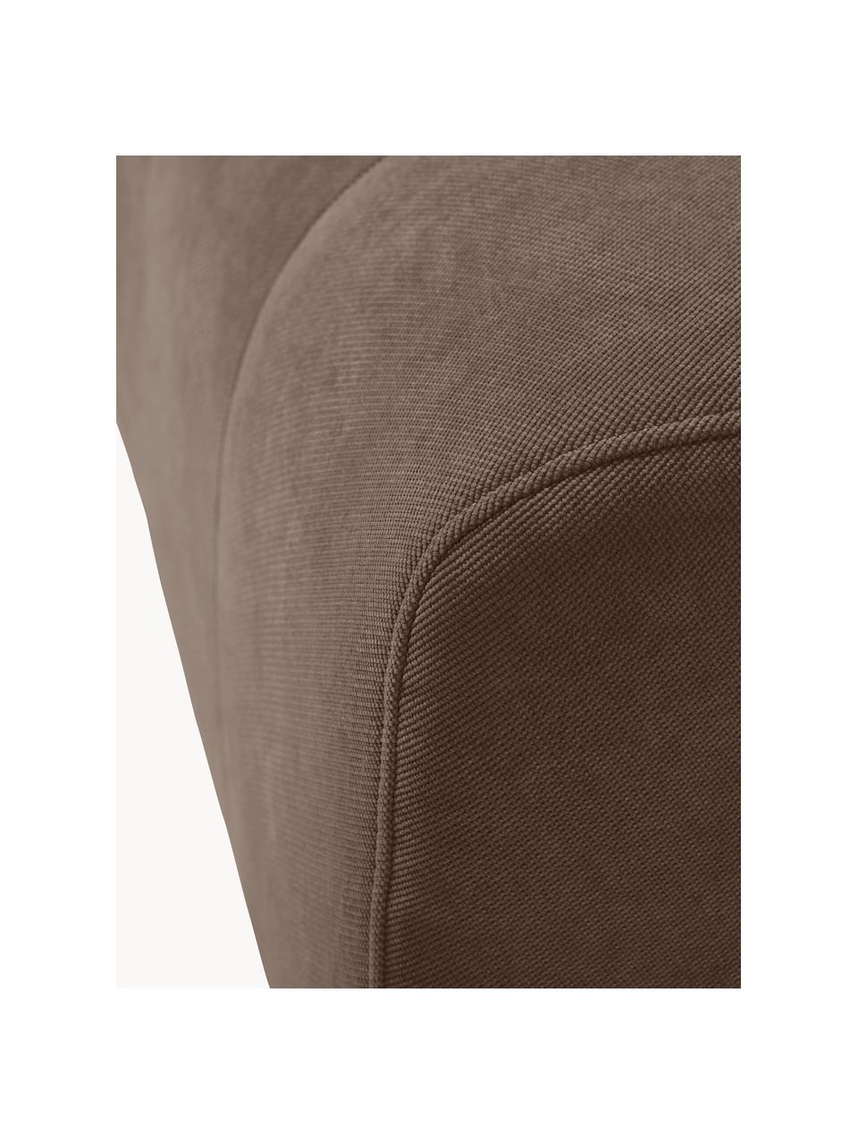 Sofa-Hocker Lena, Bezug: Webstoff (88% Polyester, , Gestell: Kiefernholz, Schichtholz,, Webstoff Dunkelbraun, B 76 x T 76 cm