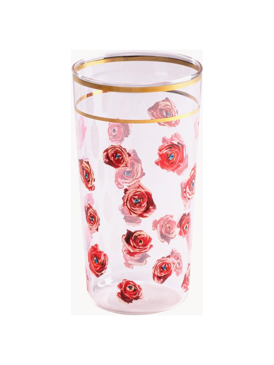 Vaso de agua Roses, Roses, Ø 7 x Al 13 cm, 370 ml
