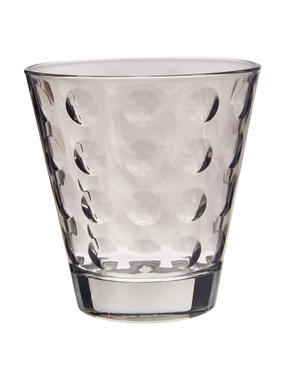 Kleurrijke waterglazen Gunnar met structuur, 6-delig, Glas, Multicolour, Ø 9 x H 9 cm, 560 ml