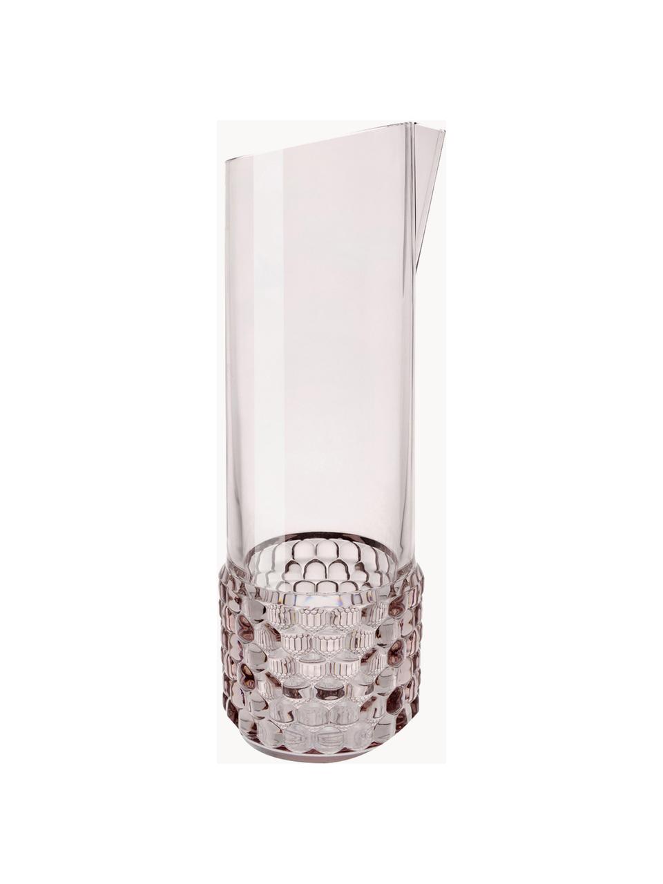 Carafe à eau avec motif structuré Jellies, 1,3 L, Plastique, Rose pâle, 1,3 L