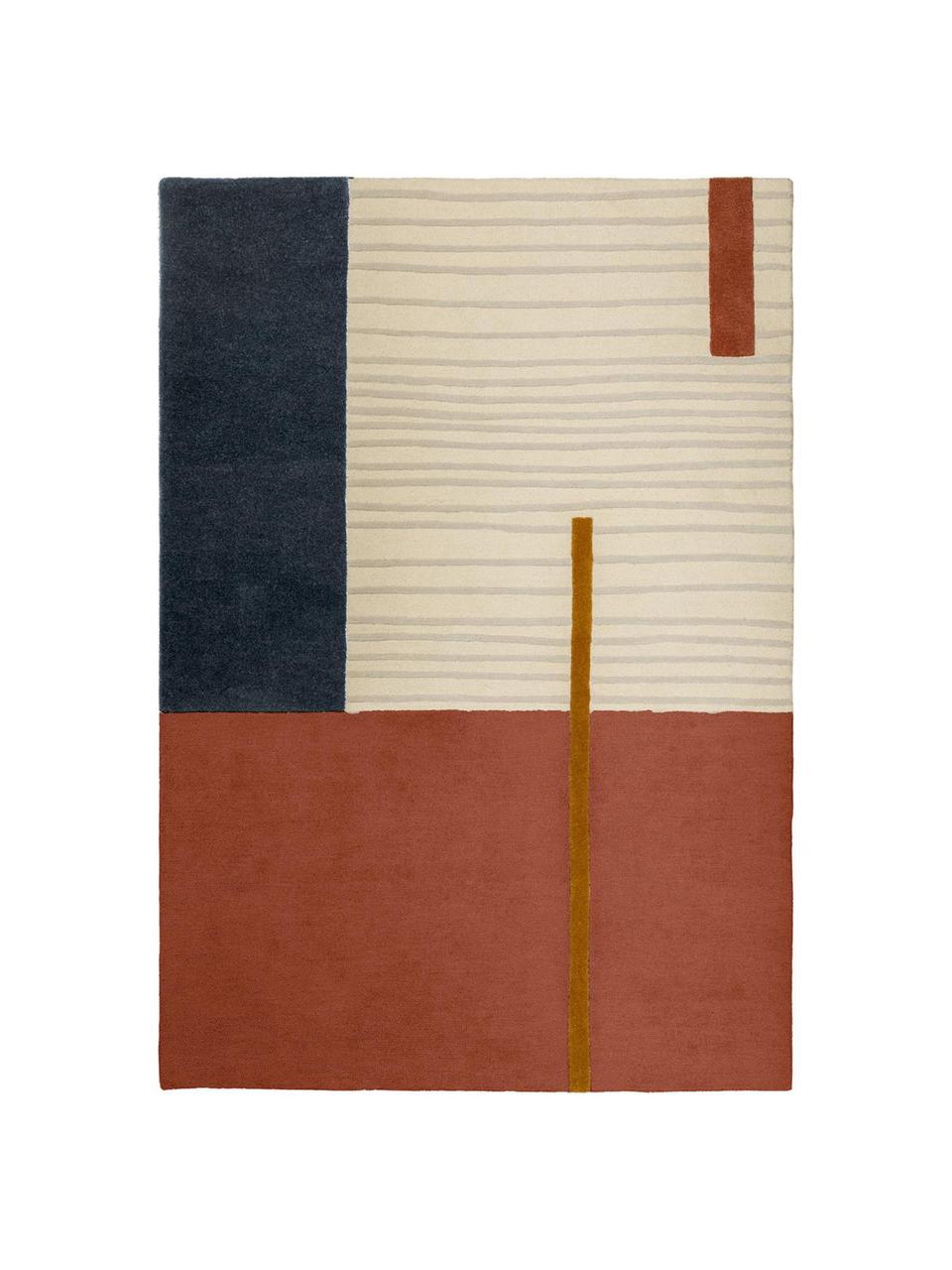Vlněný koberec s geometrickým vzorem Bahiti, Více barev