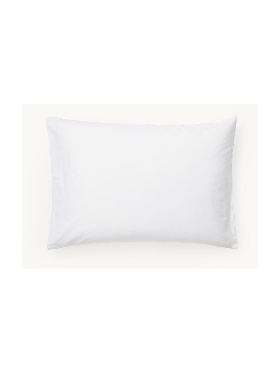 Taie d'oreiller en percale de coton avec flocons de neige tuftés Vidal, Blanc, larg. 50 x long. 70 cm