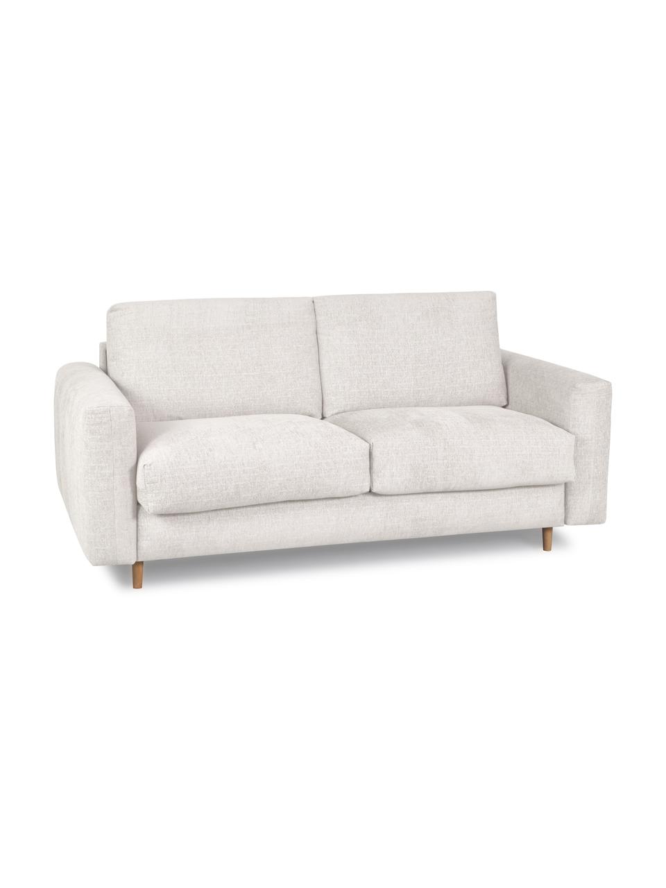 Sofa rozkładana Cocoone (3-osobowa), Tapicerka: 100% poliester, Nogi: drewno bukowe, Beżowy, S 105 x G 200 cm