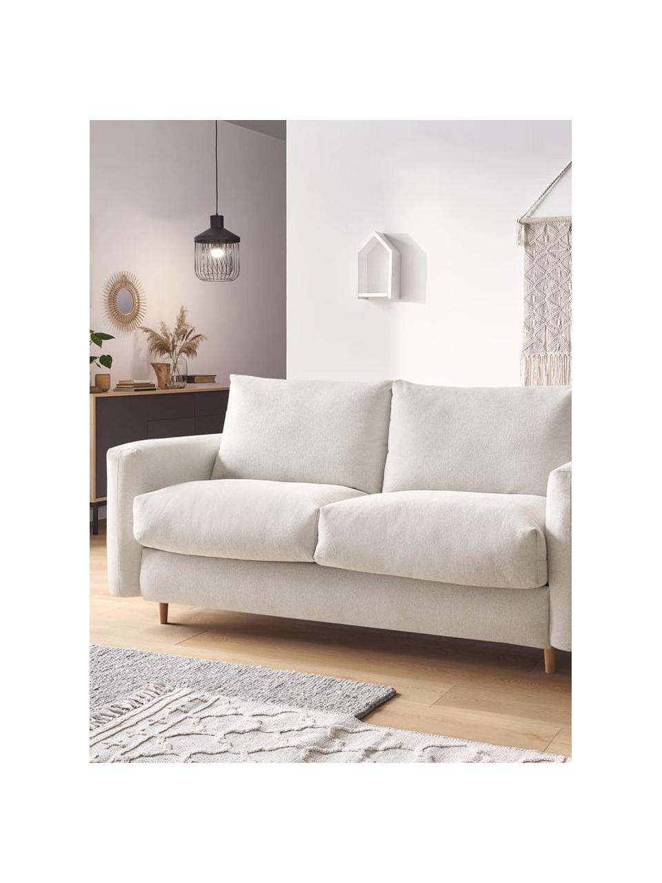 Sofa rozkładana Cocoone (3-osobowa), Tapicerka: 100% poliester, Nogi: drewno bukowe, Beżowy, S 105 x G 200 cm