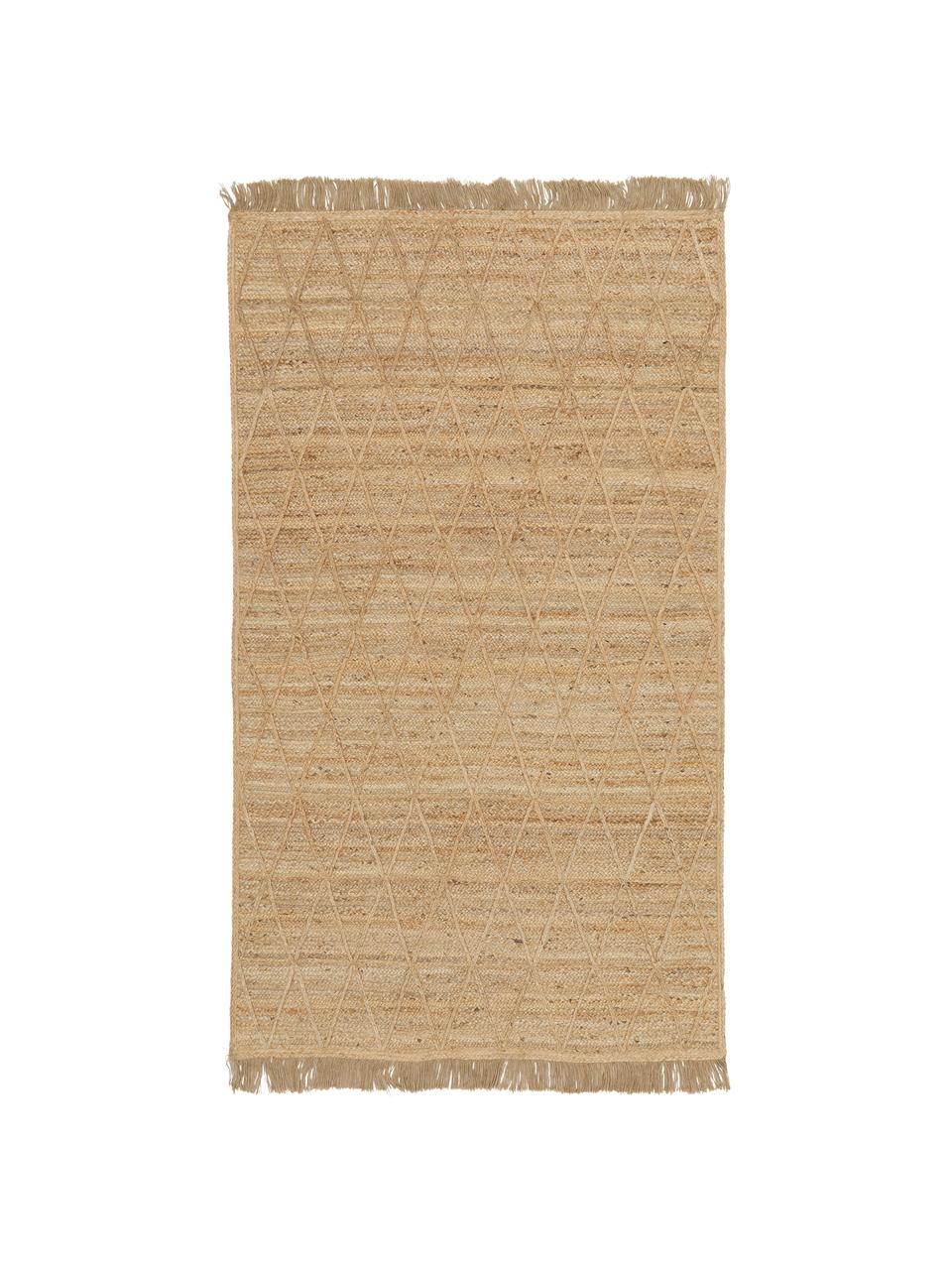 Handgefertigter Jute-Teppich Jason, 100% Jute, Beige, B 80 x L 150 cm (Grösse XS)