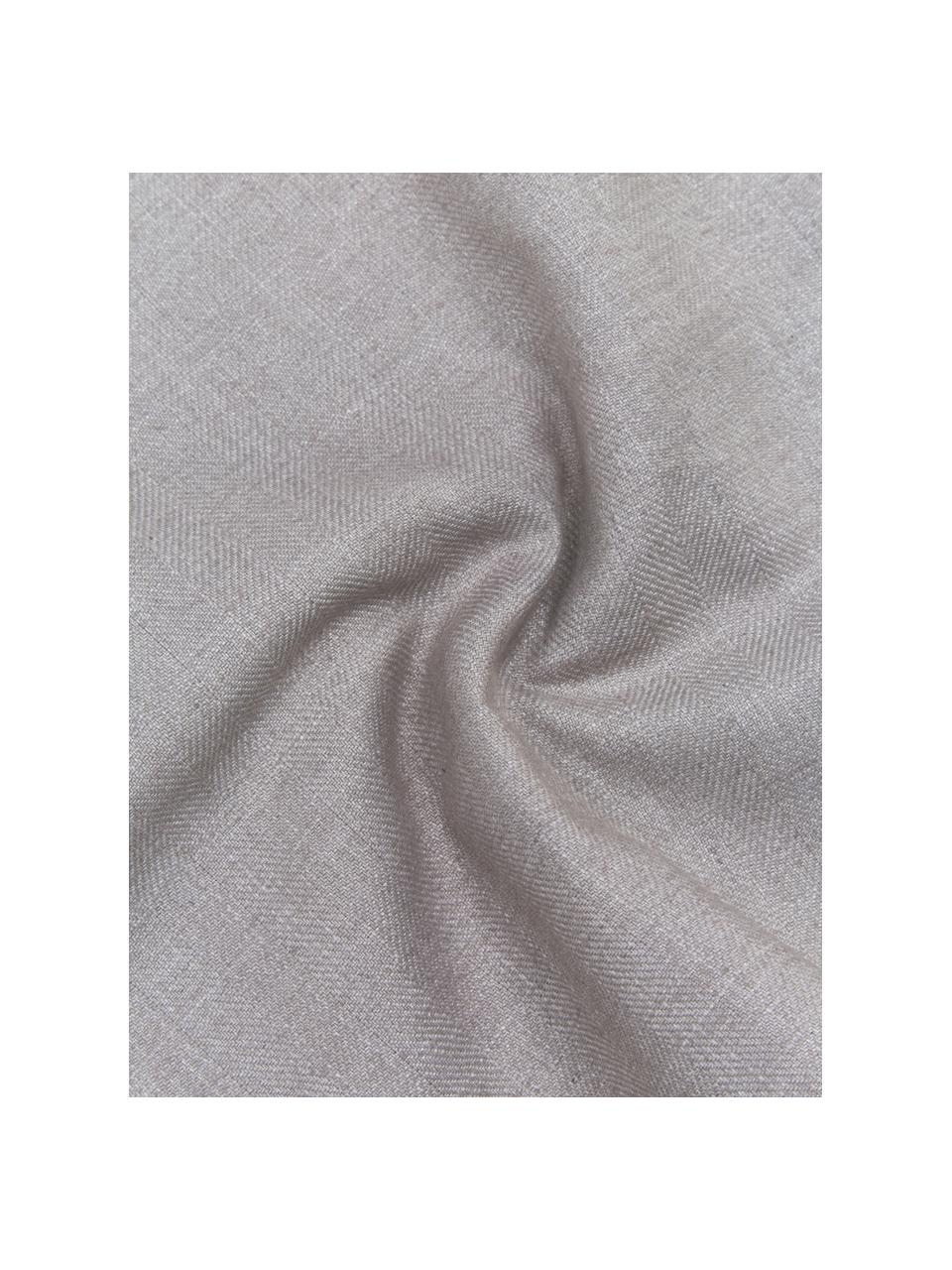 Kissenhülle Blanche mit Holzknöpfen, 60% Polyester, 25% Baumwolle, 15% Leinen, Grau, B 45 x L 45 cm