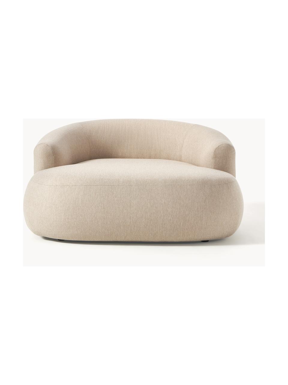 Sillón grande Sofia, Tapizado: 100% polipropileno Alta r, Estructura: madera de abeto, tablero , Patas: plástico El material util, Tejido beige claro, An 145 x F 144 cm