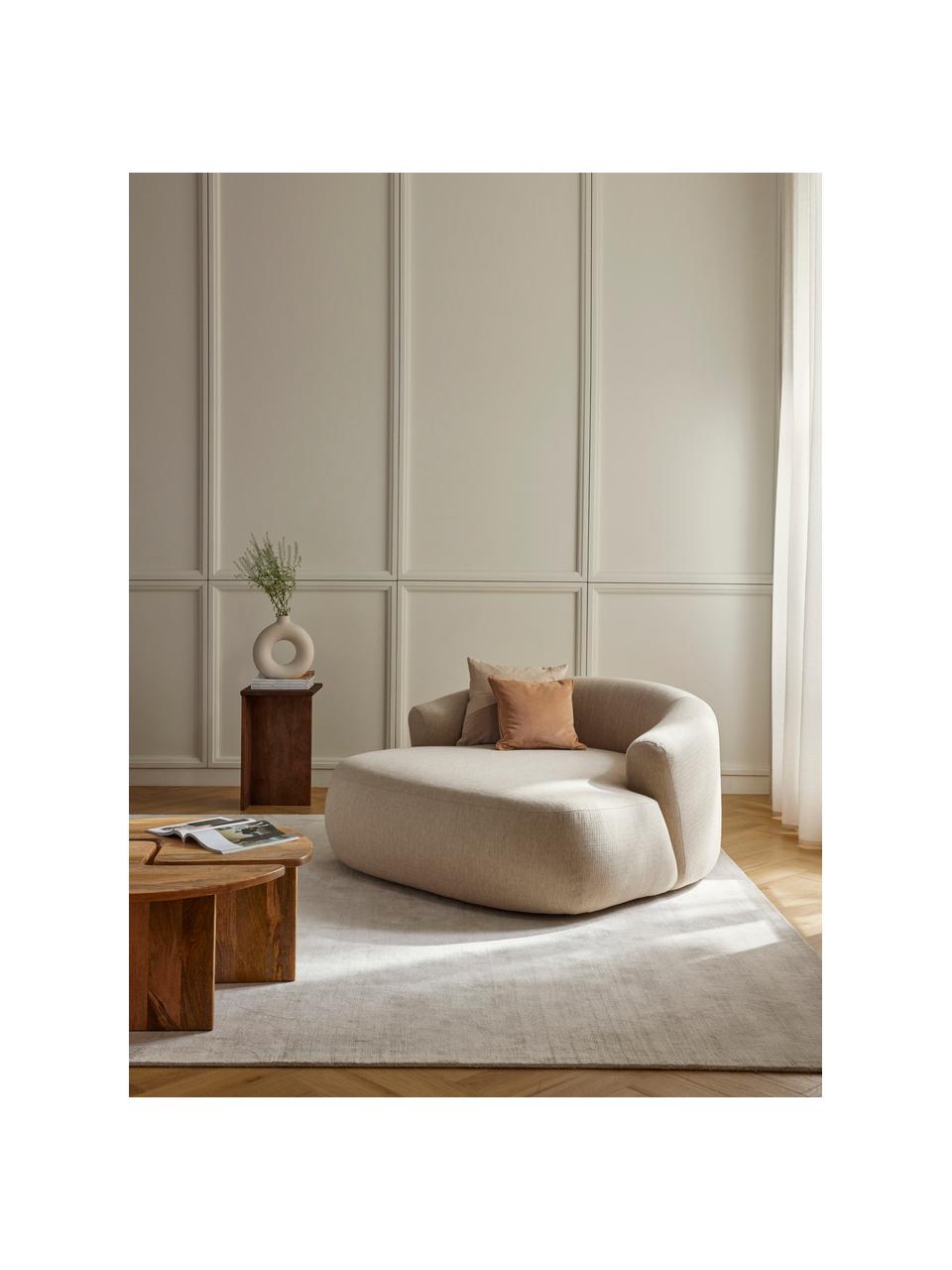 Fauteuil lounge XL Sofia, Tissu beige clair, larg. 140 x prof. 140 cm
