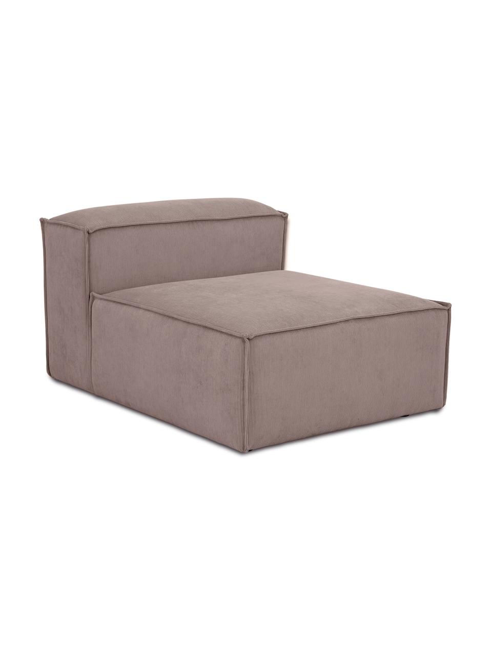 Mittelmodul Lennon aus Cord, Bezug: Cord (92 % Polyester, 8 %, Gestell: Massives Kiefernholz FSC-, Füße: Kunststoff Die Füße befin, Cord Taupe, B 89 x T 119 cm